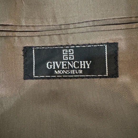 Givenchy Monsieur Vintage Sport Coat Blazer Suit Jacket Tan Size 42/44 USA - Picture 7 of 9